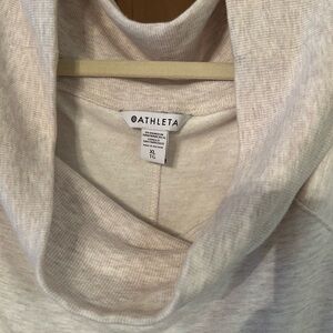 Athleta Off-White Cowl Neck Top